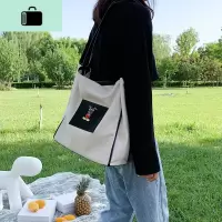 夏季大容量包包女包2020新款潮时尚日系帆布单肩包休闲手提托特包NEW LAKE女士单肩包