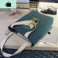 韩版简约帆布包女单肩手提包袋学生书包清新休闲包文艺布包百搭NEW LAKE