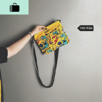 上新帆布小包包女包新款2020潮时尚百搭斜挎包卡通可爱单肩小方包NEW LAKE女士单肩包