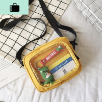 夏天小包包2020新款潮网红透明帆布包女斜挎包百搭可爱单肩小方包NEW LAKE女士单肩包