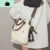大容量帆布包包女新款2020网红大学生上课斜挎包工装男女单肩包潮NEW LAKE女士单肩包