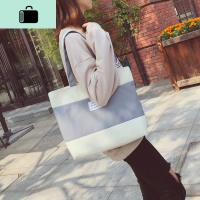 帆布包女单肩大学生上课背的包包女2020新款拼色小清新帆布袋包女NEW LAKE女士单肩包