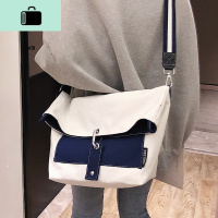 帆布包包女2019新款日韩ins大容量布袋包学生上课包宽肩带斜挎包NEW LAKE女斜挎包