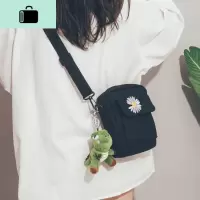 chic日系原宿风帆布包包女2020新款潮韩版ins学生百搭单肩斜挎包NEW LAKE女斜挎包