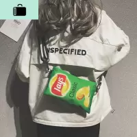ins超火上新小包女2020新款潮韩版少女斜挎单肩包休闲帆布薯片包NEW LAKE女士单肩包