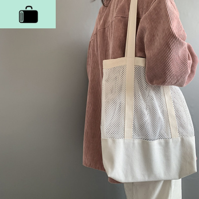 2020夏季新款斜跨单肩包包男女网眼镂空时尚书包帆布单肩女包包潮NEW LAKE女士单肩包