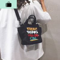 ins风帆布小包包女2020新款潮韩版学生斜挎包百搭简约手提单肩包NEW LAKE女士单肩包