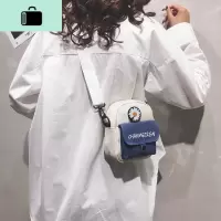 帆布包包女包新款2020撞色小圆包时尚个性小雏菊出街单肩斜挎包潮NEW LAKE女斜挎包