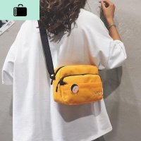 帆布小包包女包新款2020休闲简约小布包刺绣简约少女单肩斜挎包潮NEW LAKE女斜挎包