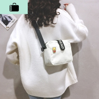 帆布小包包女包新款2020纯色百搭小方包时尚个性简约单肩斜挎包潮NEW LAKE女斜挎包