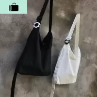 春新款百搭帆布包包女书包单肩斜挎包文艺花朵纯色袋子日韩购物包NEW LAKE女士单肩包