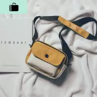 包包女2020新款韩版百搭斜挎包韩国ins森系文艺古着感学生帆布包NEW LAKE女斜挎包