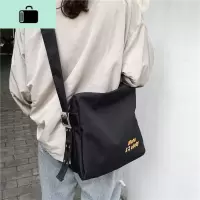 大学生上课斜挎包复古森系大容量暗黑风帆布包女日系百搭ins韩风NEW LAKE女士单肩包