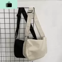 女儿国国王的店ins日系原宿工装帆布包女韩国百搭学生单肩斜挎包NEW LAKE女斜挎包