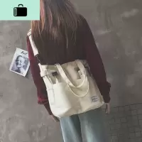 学院风包包帆布包女单肩学生韩版斜挎包女百搭ins布袋大容量日系NEW LAKE女斜挎包