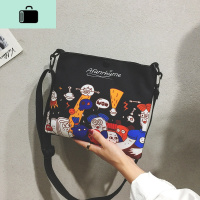 帆布包女单肩斜挎包大学生日系2020年新款潮原宿ins百搭可爱包包NEW LAKE女斜挎包