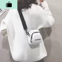 帆布小包包女包新款2020休闲少女小方包个性简约百搭单肩斜挎包潮NEW LAKE女斜挎包