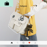 韩国ins小雏菊暗黑工装斜挎包女日系原宿学生文艺百搭帆布邮差包NEW LAKE女士单肩包