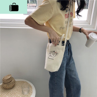 韩版可爱水杯便携手提袋帆布斜挎包女水瓶袋简约学生百搭手机包袋NEW LAKE女斜挎包