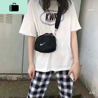 包包女2019新款斜挎女学生ins超火单肩手提时尚百搭男帆布小黑包NEW LAKE女手包