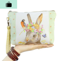 韩版手拿包女小包手抓包潮迷你学生休闲简约帆布拉链大容量包中包NEW LAKE女手包