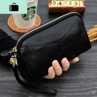 皮手拿包女士贝壳手包欧美简约牛皮手抓包休闲大容量零钱手机包NEW LAKE女手包