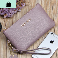 夏季女式手拿手抓包休闲软皮长款零钱包头层牛皮买菜手机包NEW LAKE女手包