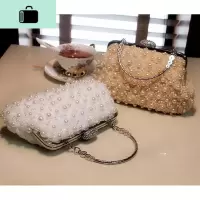 水钻花朵手拿包链条手提斜跨包2019新款珍珠女包名媛包精致宴会包NEW LAKE女手包