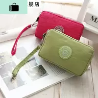 三层拉链零钱包女 手包手抓包手拿包斜挎手机包布艺小钱包包夏天NEW LAKE女手包