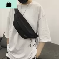 男士腰包单肩斜挎包潮牌小背包多功能小型轻便斜跨休闲运动胸包女NEW LAKE腰包男