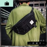 时尚潮流个性男士工装胸包潮牌ins单肩斜跨包休闲小挎包学生背包NEW LAKE男士腰包