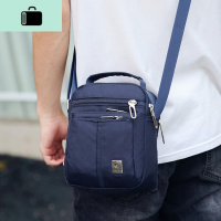 中老年人爸爸男式斜跨背包男士手提单肩包包竖款牛津布斜挎男包小NEW LAKE男士单肩包