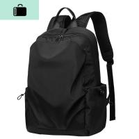 双肩包男休闲旅行男士背包高中初中大学生书包电脑工装潮牌大容量NEW LAKE 黑色/普通款