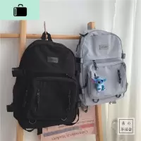 韩国ins学院风双肩包 日系原宿古着感书包女简约百搭学生旅行背包NEW LAKE