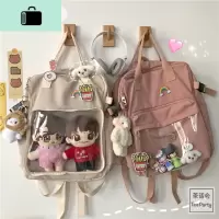 茶话会INS软妹少女双肩包日系学院风背包可爱溜娃痛包学生书包女NEW LAKE