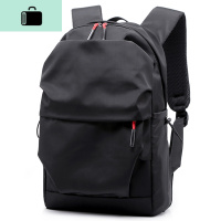 潮牌双肩包男士背包时尚潮流高中大学生书包大容量休闲旅行电脑包NEW LAKE 黑色小号