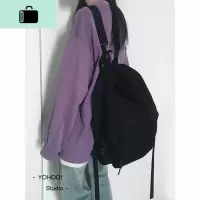 斜挎/双肩两用背包 ins日韩百搭大学生书包男女双肩包包潮NEW LAKE 包包(有黑色/米白两条斜挎肩带)