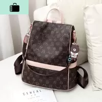 双肩包女2020新款潮韩版时尚百搭软皮防盗女士背包大容量包包书包NEW LAKE