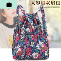 韩版新款尼龙束口袋双肩包防泼水运动背包学生大容量轻便旅行大包NEW LAKE