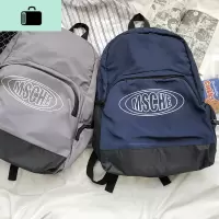 古着感书包女ins风韩版高中双肩包百搭日系简约大学生森系背包潮NEW LAKE