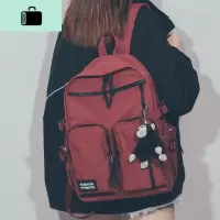 工装ins书包女韩版高中原宿ulzzang大学生双肩包2020年新款背包男NEW LAKE