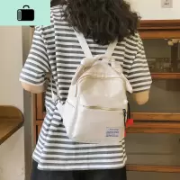 2020新款夏季小书包女小清新双肩包迷你小背包轻便小款韩版帆布包NEW LAKE