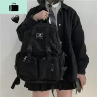书包女韩版高中大学生百搭工装风多功能背包男ins大容量双肩包潮NEW LAKE