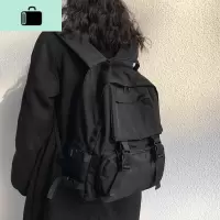 书包女韩版高中原宿ulzzang大学生双肩包男ins百搭大容量工装背包NEW LAKE