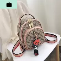 潮牌双肩包女新款潮韩版百搭多功能小背包时尚洋气休闲单肩斜挎包NEW LAKE