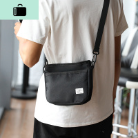 包包日系男生斜挎包潮流韩版新款男帆布背包单肩休闲百搭学生小包NEW LAKE男士斜挎包