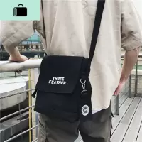 男生斜挎包港风2020新款单肩包韩版潮牌学生帆布包青少年男女背包NEW LAKE男士单肩包