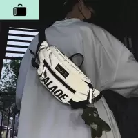 潮牌ins运动休闲斜挎小背包男女胸包反光单肩包嘻哈个生腰包NEW LAKE男士腰包