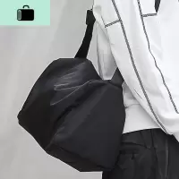 单肩斜挎包男潮牌帆布跨背包休闲大容量日系书包潮运动尼龙健身包NEW LAKE