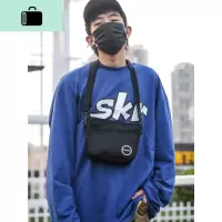 ins斜挎包男生潮流单肩土酷包蹦迪包小包女百搭嘻哈街头运动背包NEW LAKE